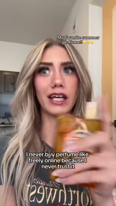 Middle frame from the featured fragrance creative